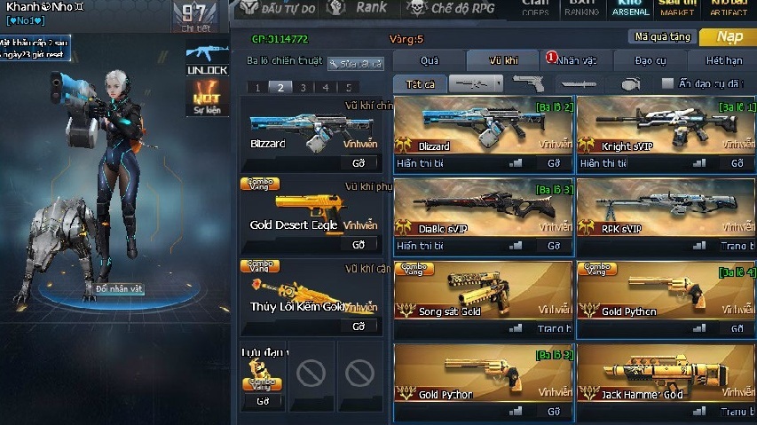 Cho acc Truy Kích VIP miễn phí mới nhất có AK, M4A1 Legend 1 acc Truy Kích VIP miễn phí
