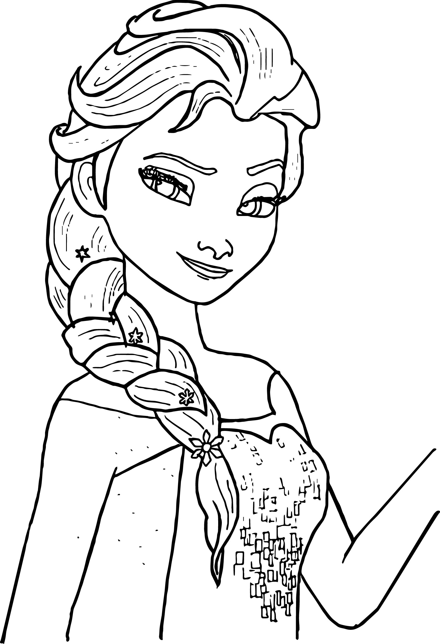 15+ Tranh tô màu công chúa Elsa lạnh lùng, dễ thương
